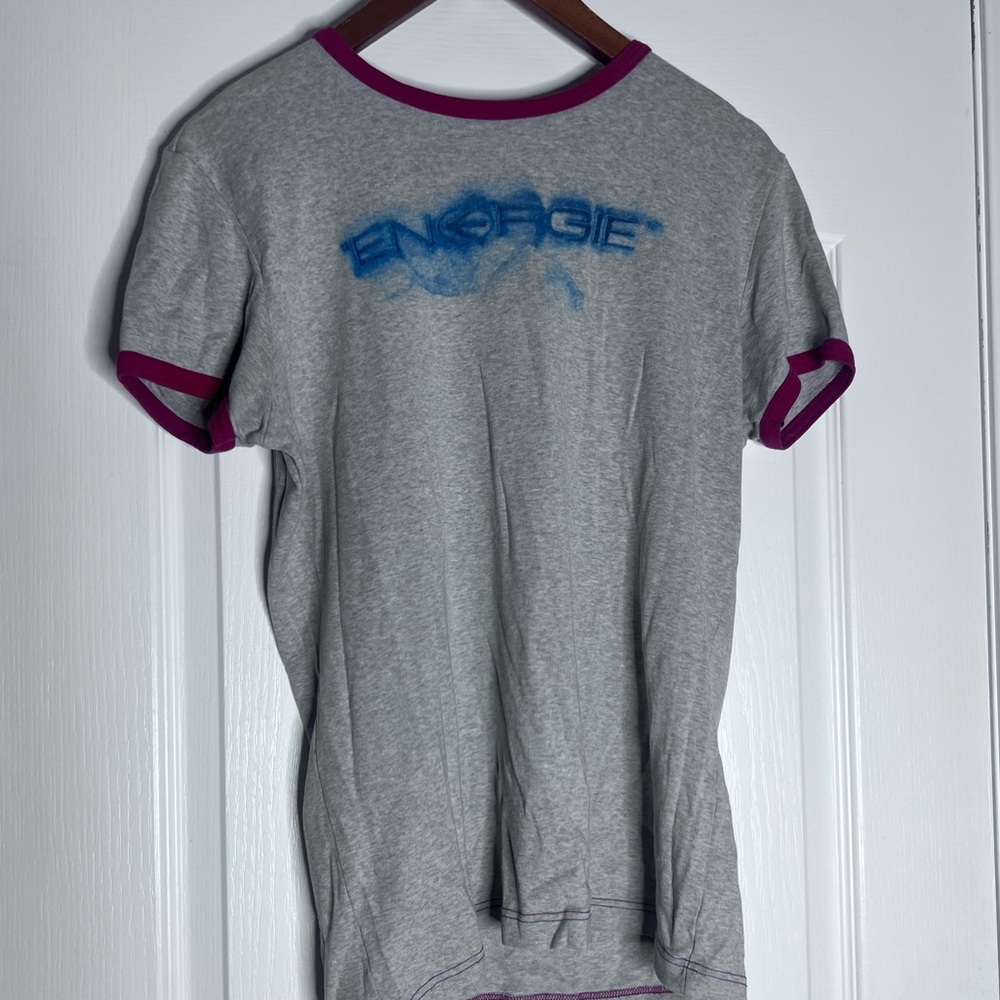 Energie Gray Tee with Red Trim - Women’s Med